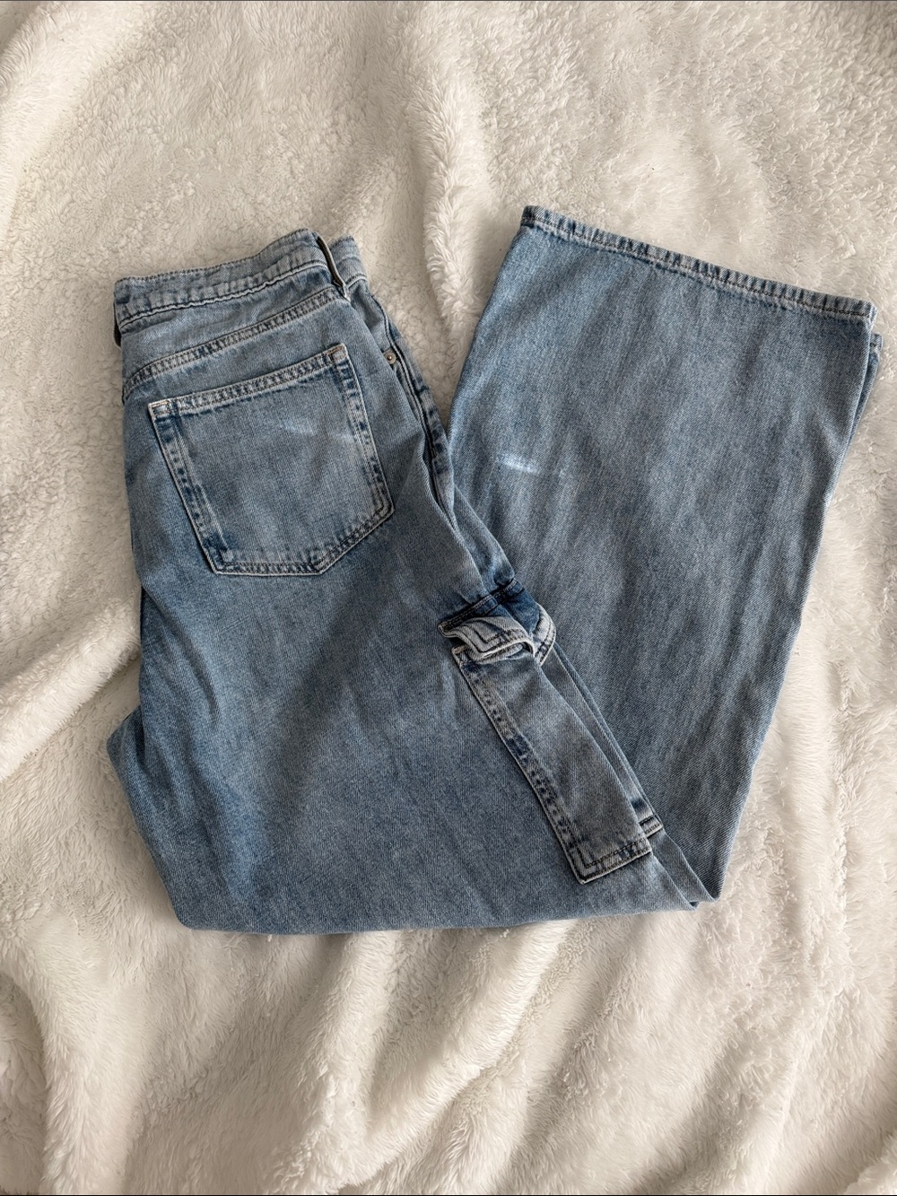 Light Wash Carpenter Jeans - Light Blue Denim